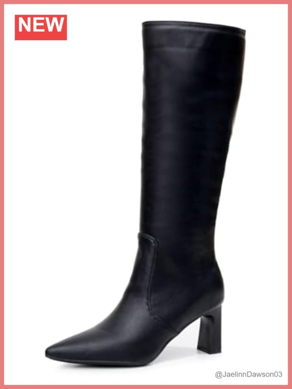 Women's Knee High Stretchy Fashion Boots Side Zipper Mid Heel Pointed Toe